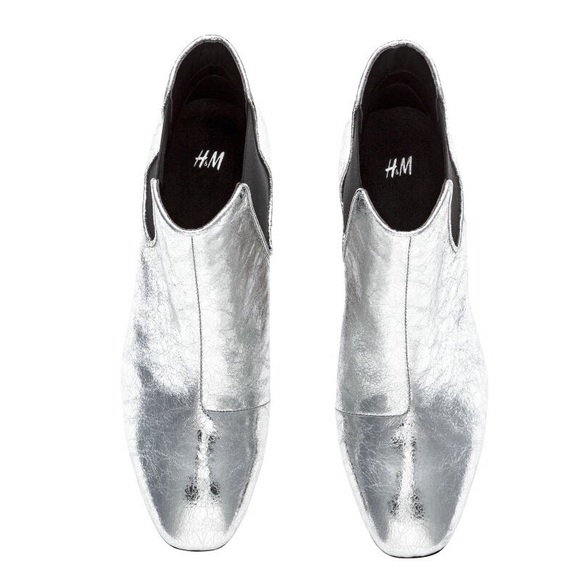 NWOT Silver H&M ankle boots size 6 - Picture 4 of 5
